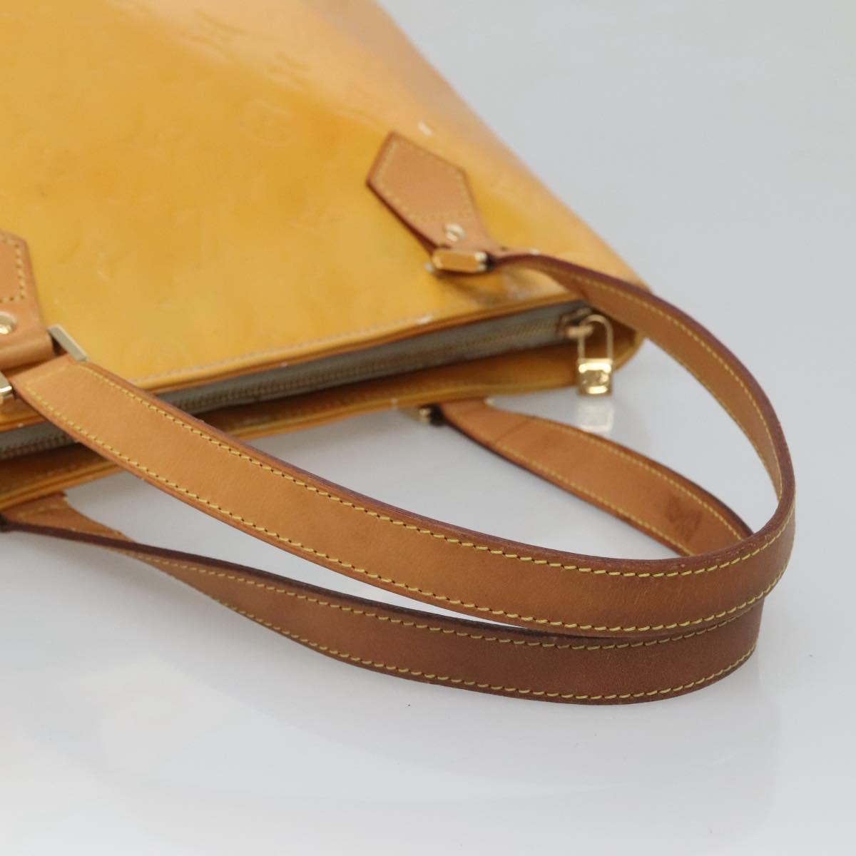 LOUIS VUITTON Monogram Vernis Houston Hand Bag Gris M91053 LV Auth ti3057