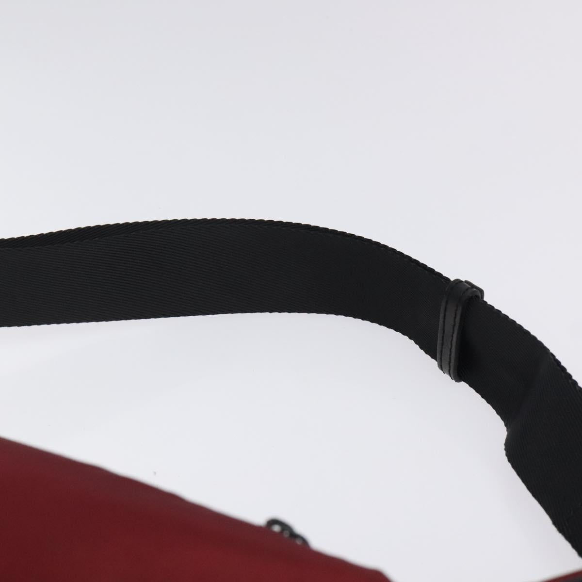 BURBERRY Black label Waist bag Nylon Red Auth ti3060