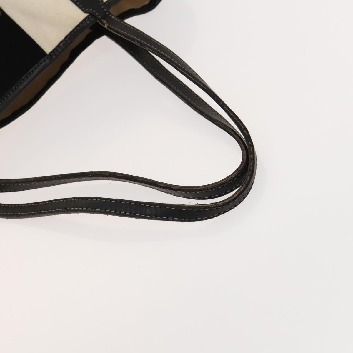 BURBERRY Tote Bag Canvas White Auth ti3062