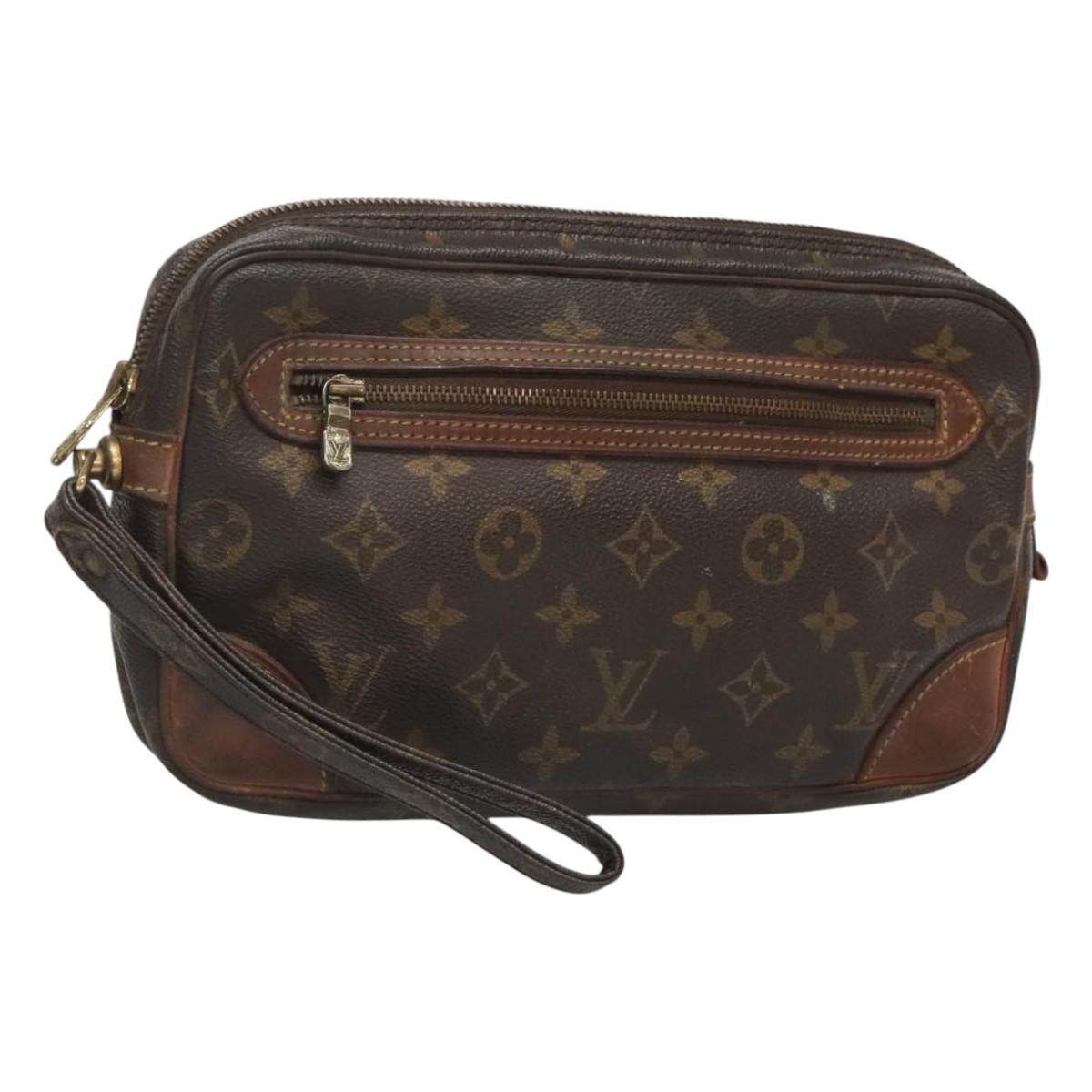 LOUIS VUITTON Monogram Marly Dragonne GM Clutch Bag M51825 LV Auth ti3064