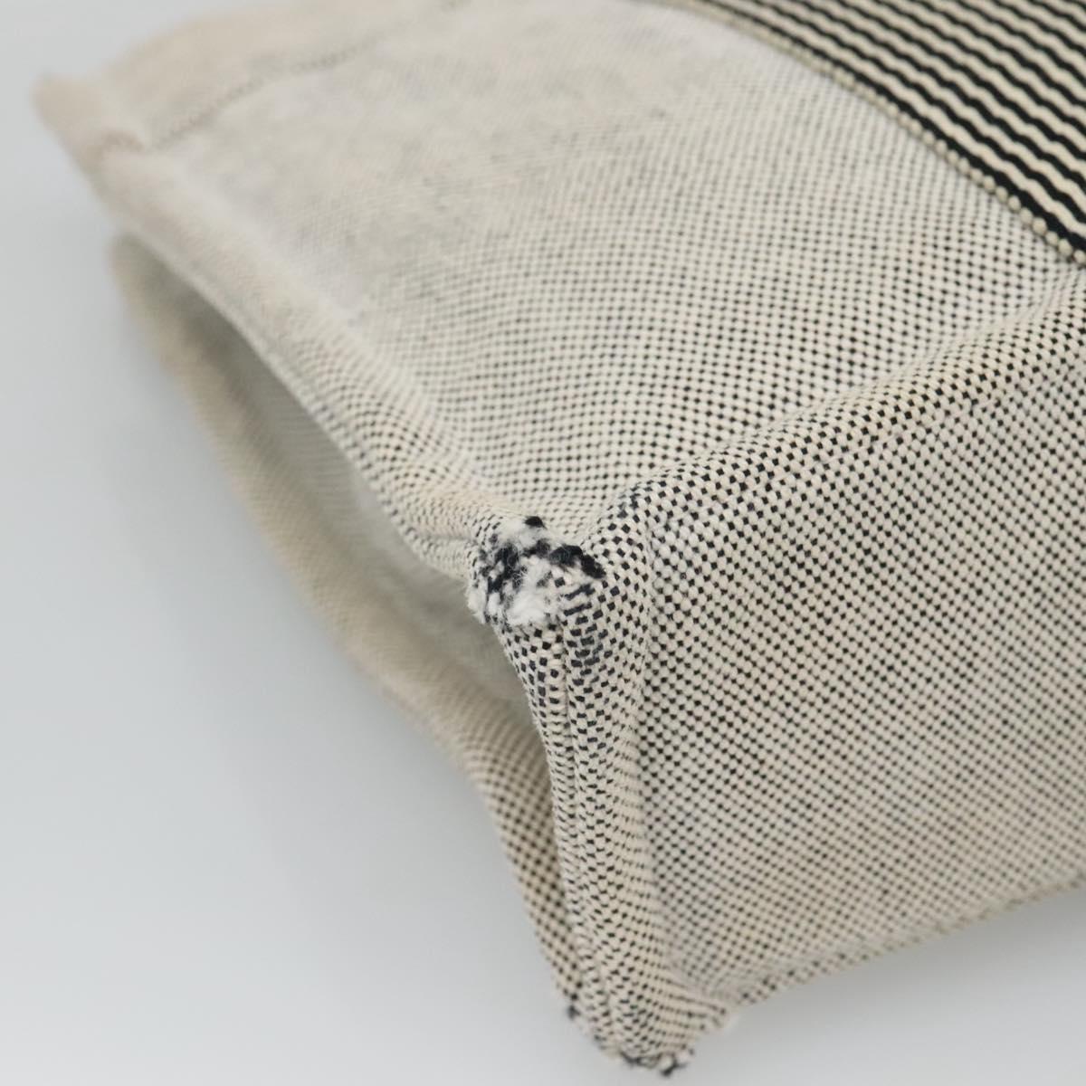 HERMES Fourre Tout PM Hand Bag Canvas Gray Auth ti3070