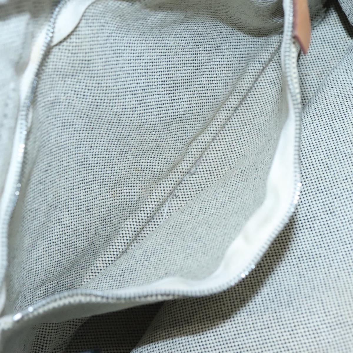 HERMES Fourre Tout PM Hand Bag Canvas Gray Auth ti3070