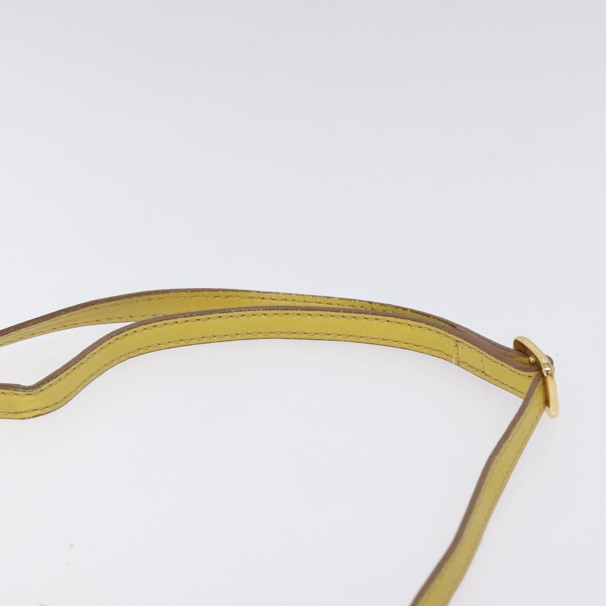 BURBERRY Blue Label Shoulder Bag Leather Yellow Gold Auth ti3071