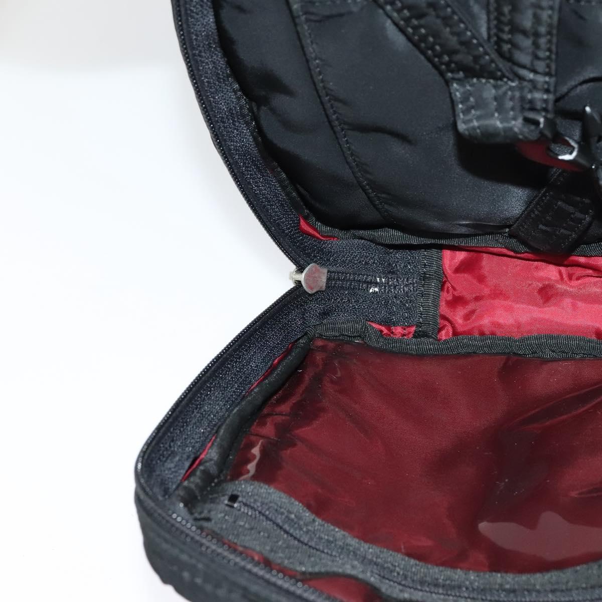 BURBERRY Nova Check Black label Shoulder Bag Nylon Black Silver Auth ti3074