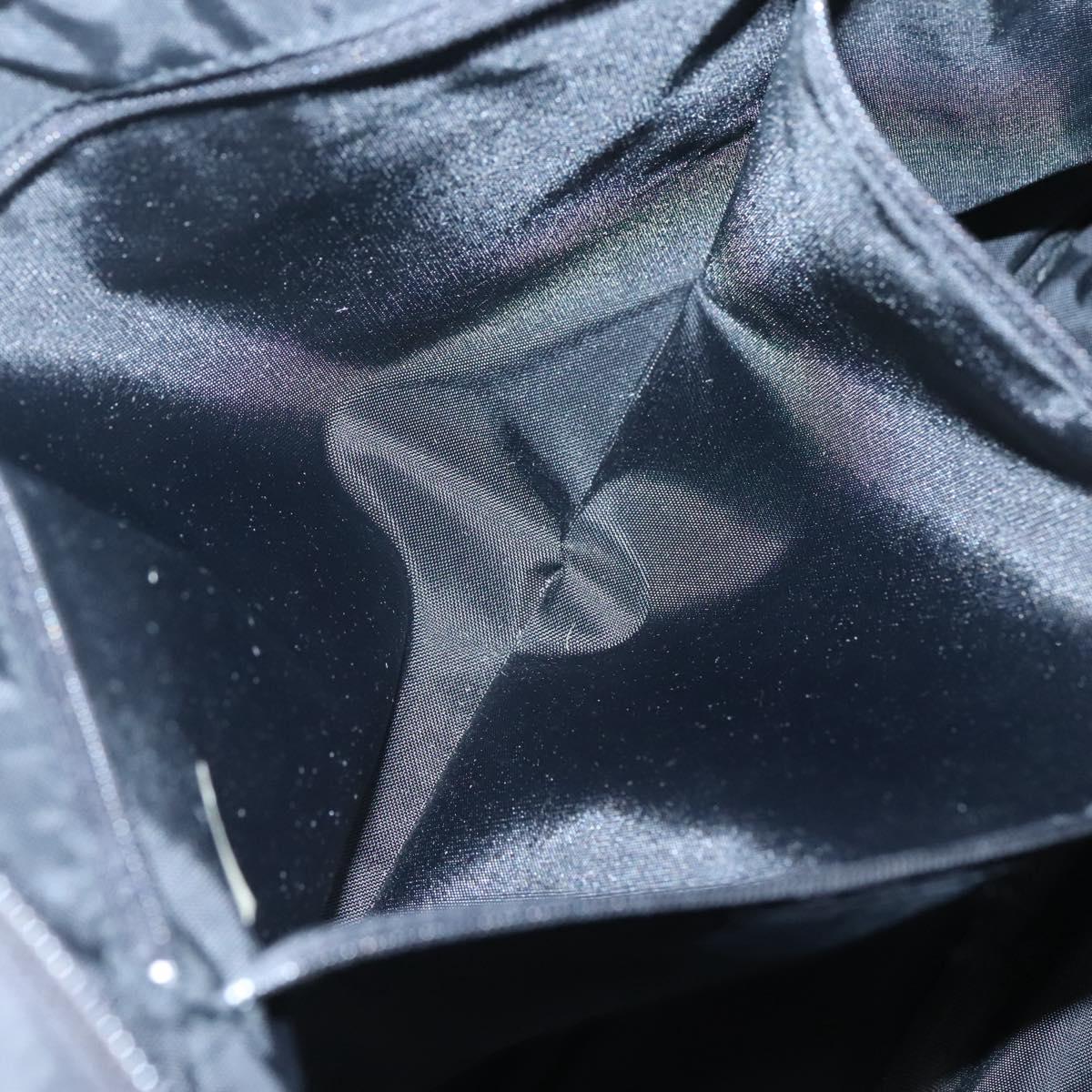 Burberrys Nova Check Blue Label Hand Bag Nylon Beige Silver Auth ti3086