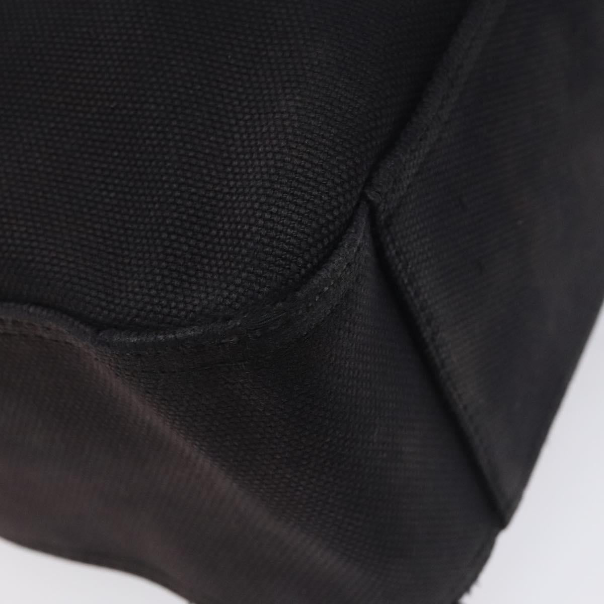 BURBERRY Hand Bag Canvas Black Silver Auth ti3087
