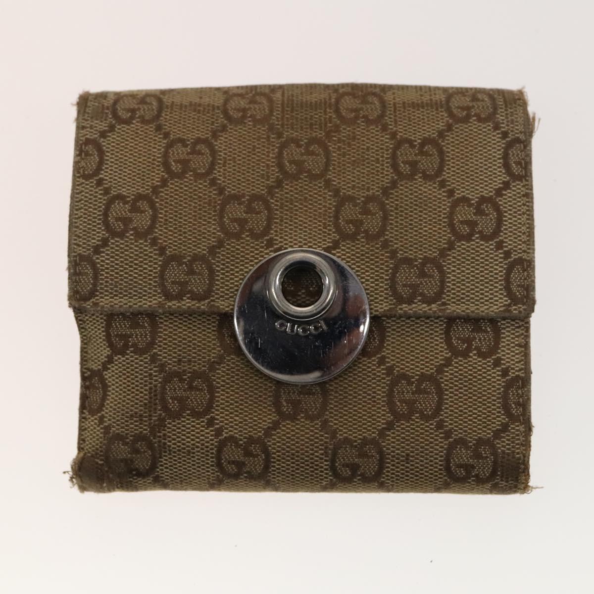 GUCCI GG Canvas Jackie Web Sherry Line Wallet 4Set Beige Red Auth ti3092