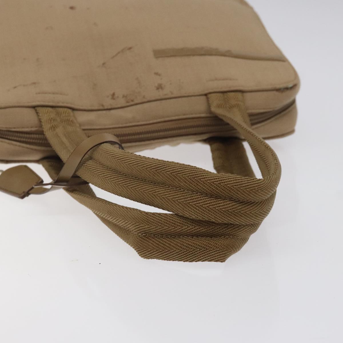 PRADA Sports Hand Bag Nylon Beige Silver Auth ti3096