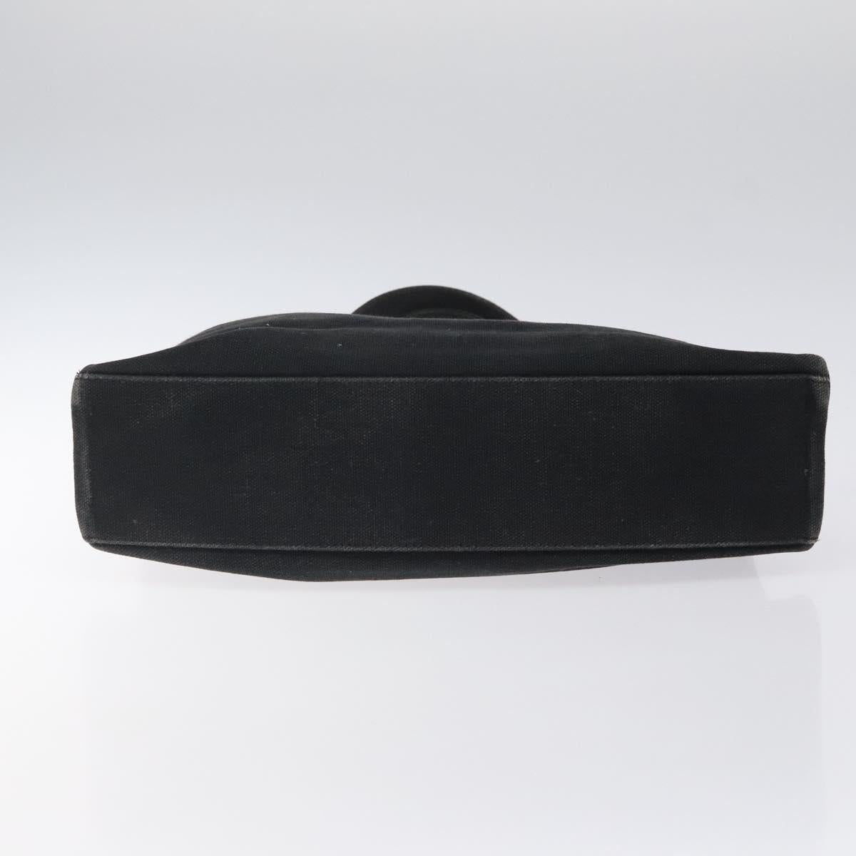 BURBERRY Nova Check Blue Label Tote Bag Canvas Nylon Black Silver Auth ti3101