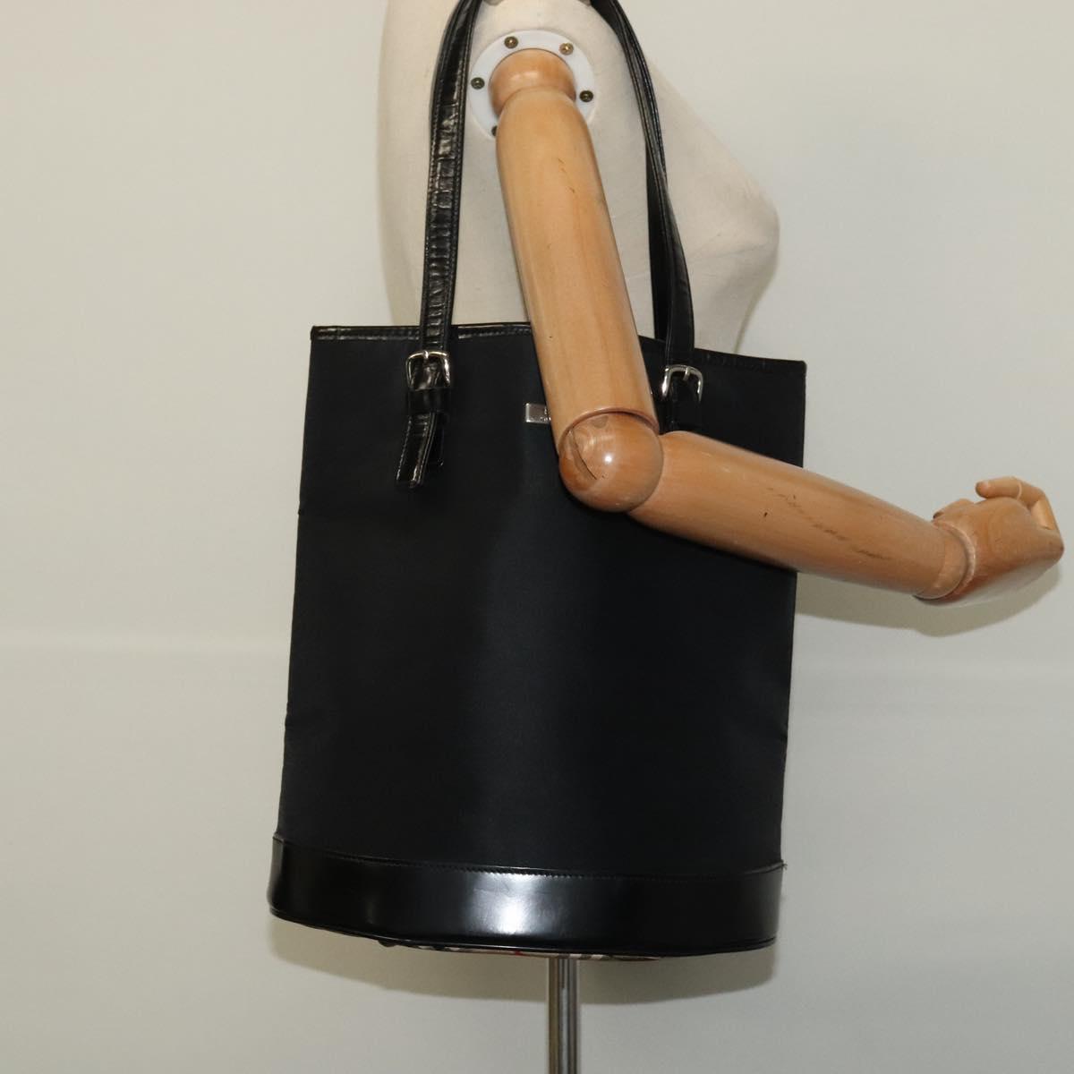 Burberrys Blue Label Shoulder Bag Nylon Black Auth ti3102