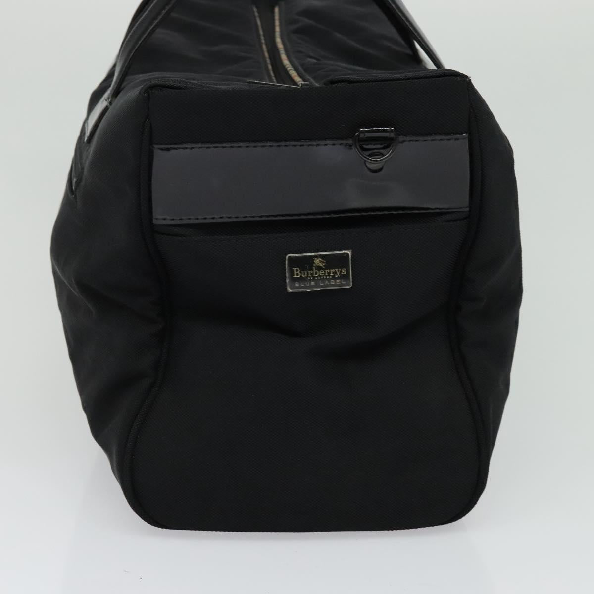 Burberrys Black label Hand Bag Canvas 2way Black Auth ti3104