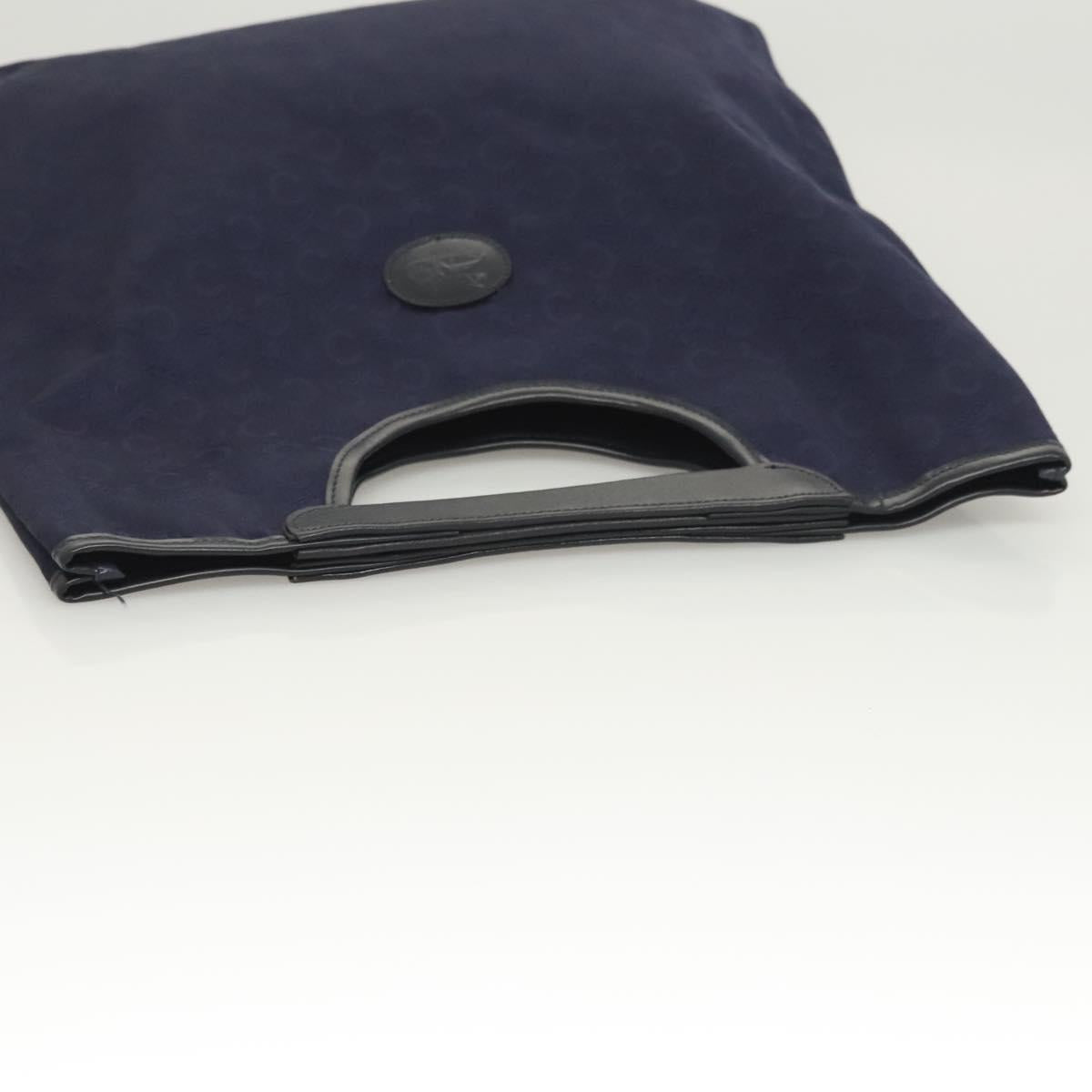 CELINE C Sulky Hand Bag Canvas Navy Auth ti3127