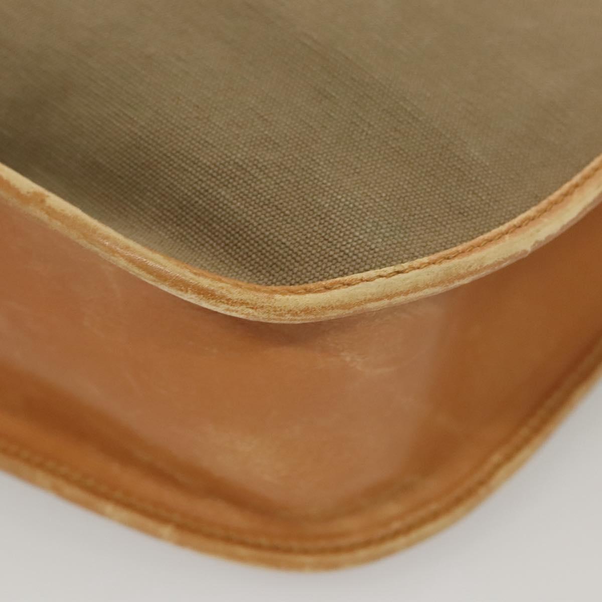 GUCCI Shoulder Bag Canvas Leather Beige Brown 110295 Auth ti3134