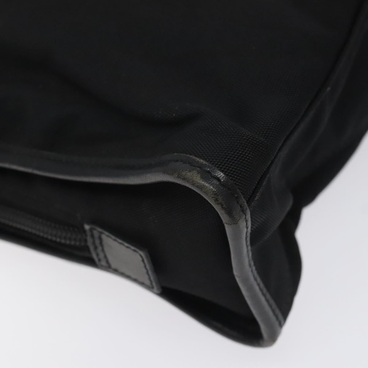GUCCI Jackie Hand Bag Nylon Black Silver 002 1071 Auth ti3135