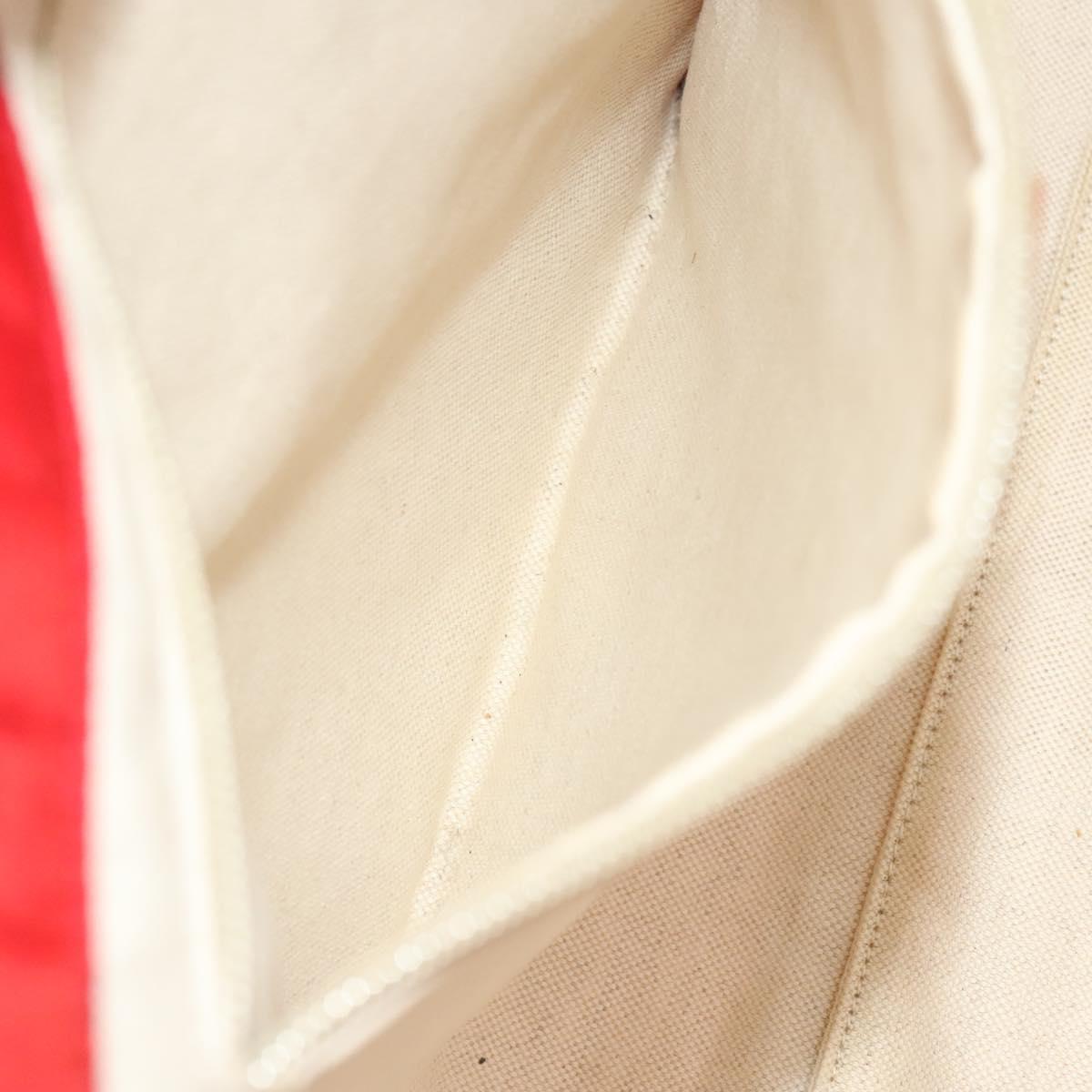 GUCCI GG Canvas Tote Bag Nylon Red Gold 282439 Auth ti3140