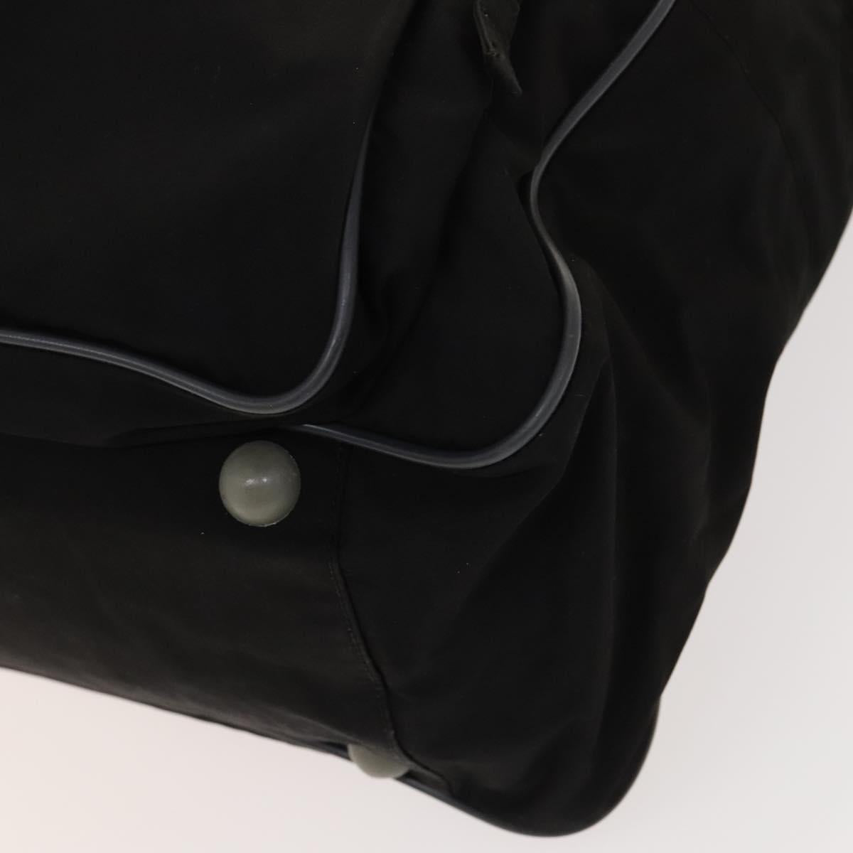 PRADA Sports Boston Bag Nylon Black Silver Auth ti3146