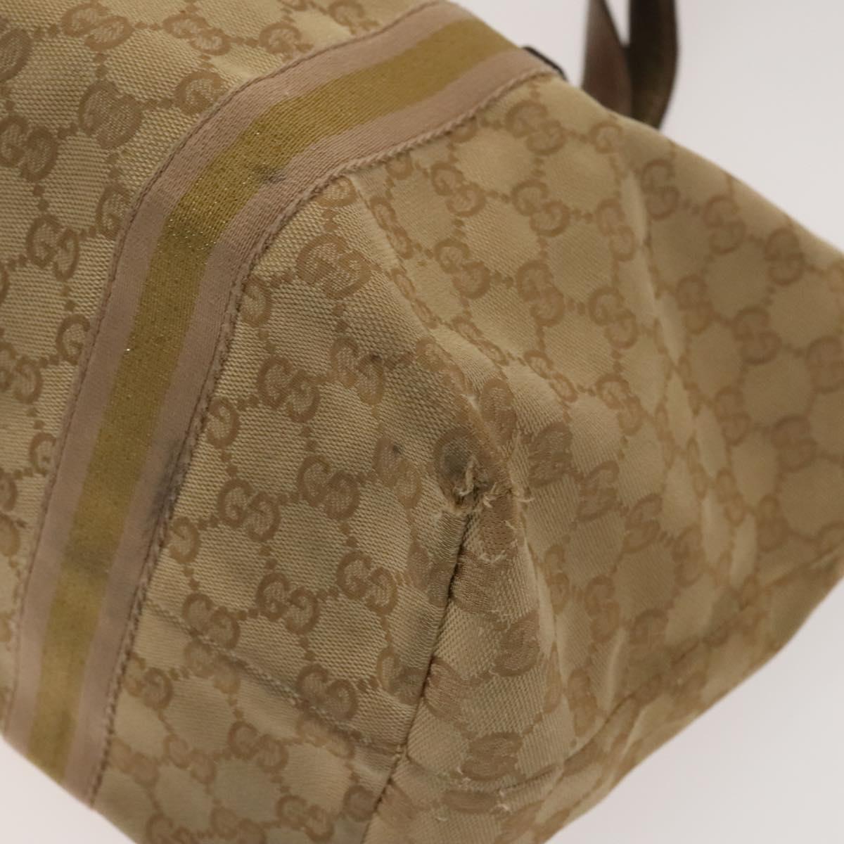 GUCCI GG Canvas Shoulder Bag 2Set Beige Gold Auth ti3169