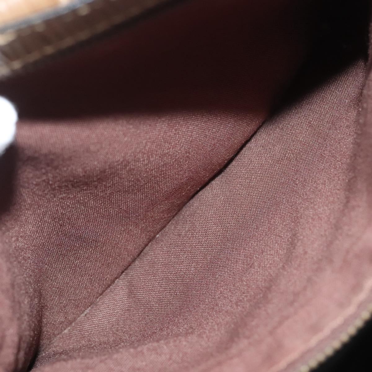 FENDI Zucchino Canvas Shoulder Bag Vintage Brown Auth ti3193