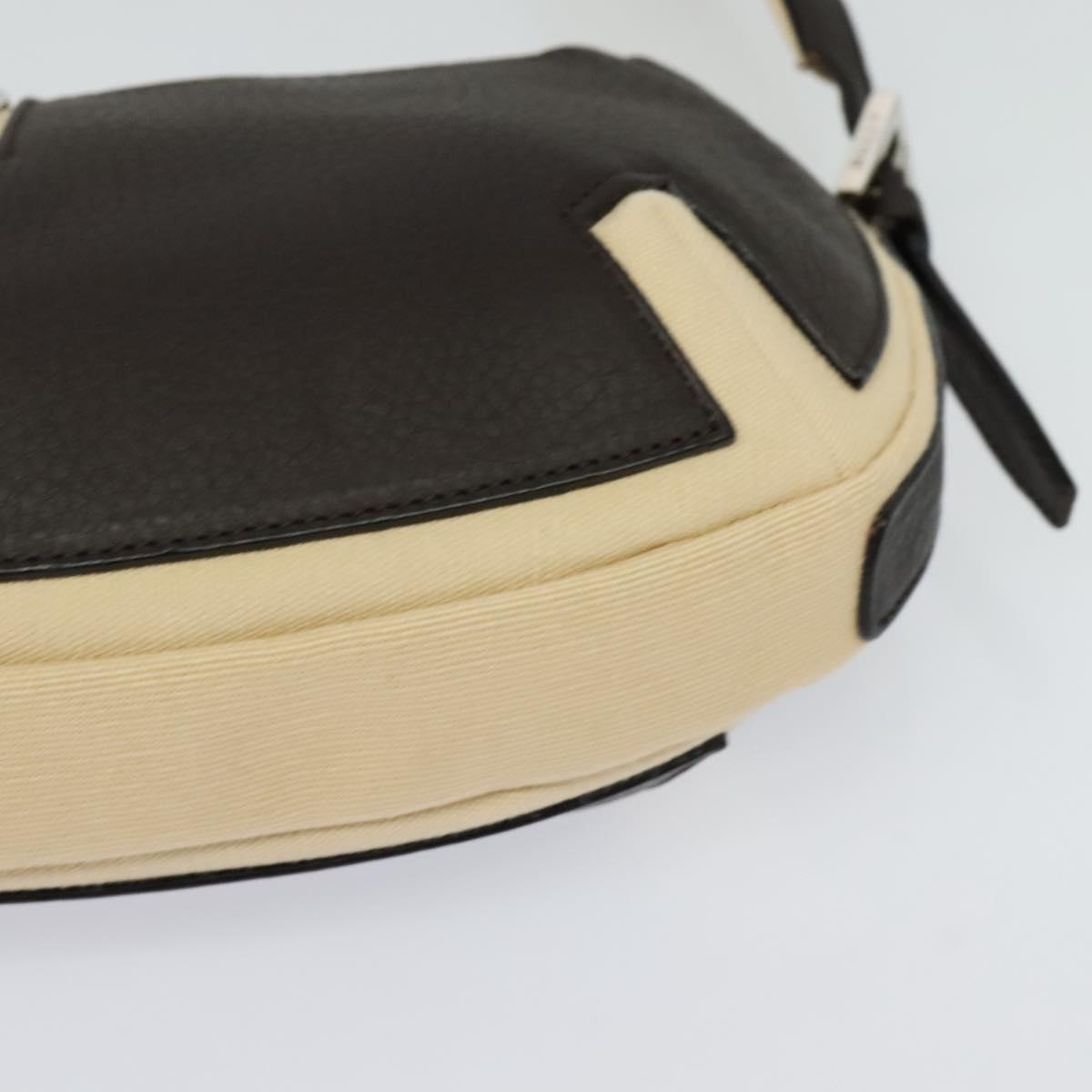 BALLY Shoulder Bag Leather Black Silver Auth ti3195
