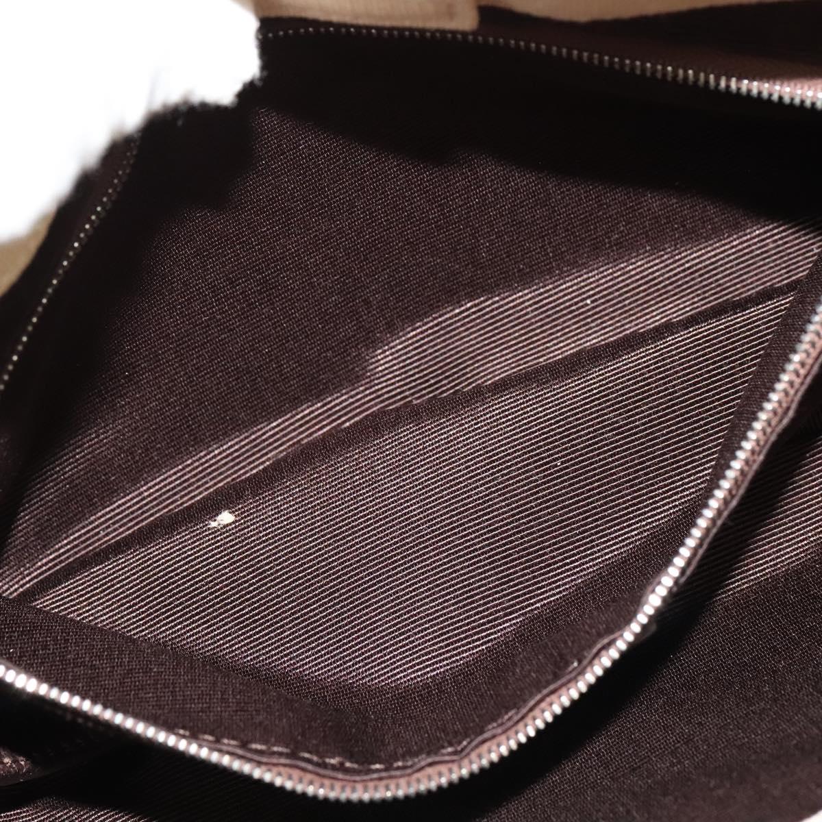 BALLY Shoulder Bag Leather Black Silver Auth ti3195