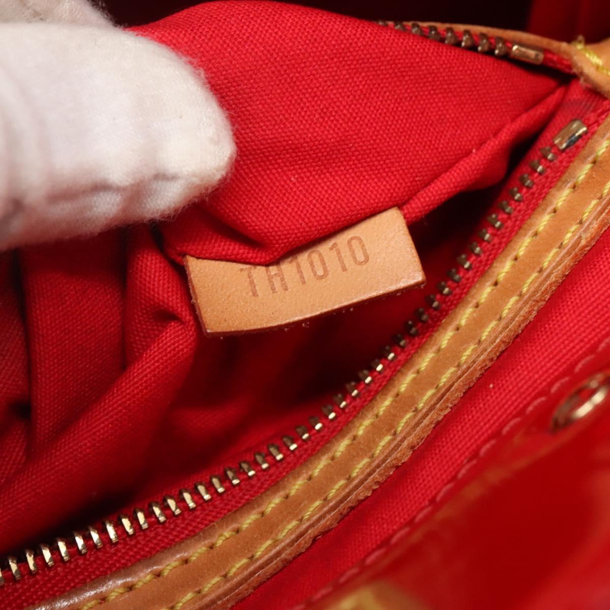 LOUIS VUITTON Monogram Vernis Reade MM Hand Bag Red Rouge M91086 LV Auth ti3239