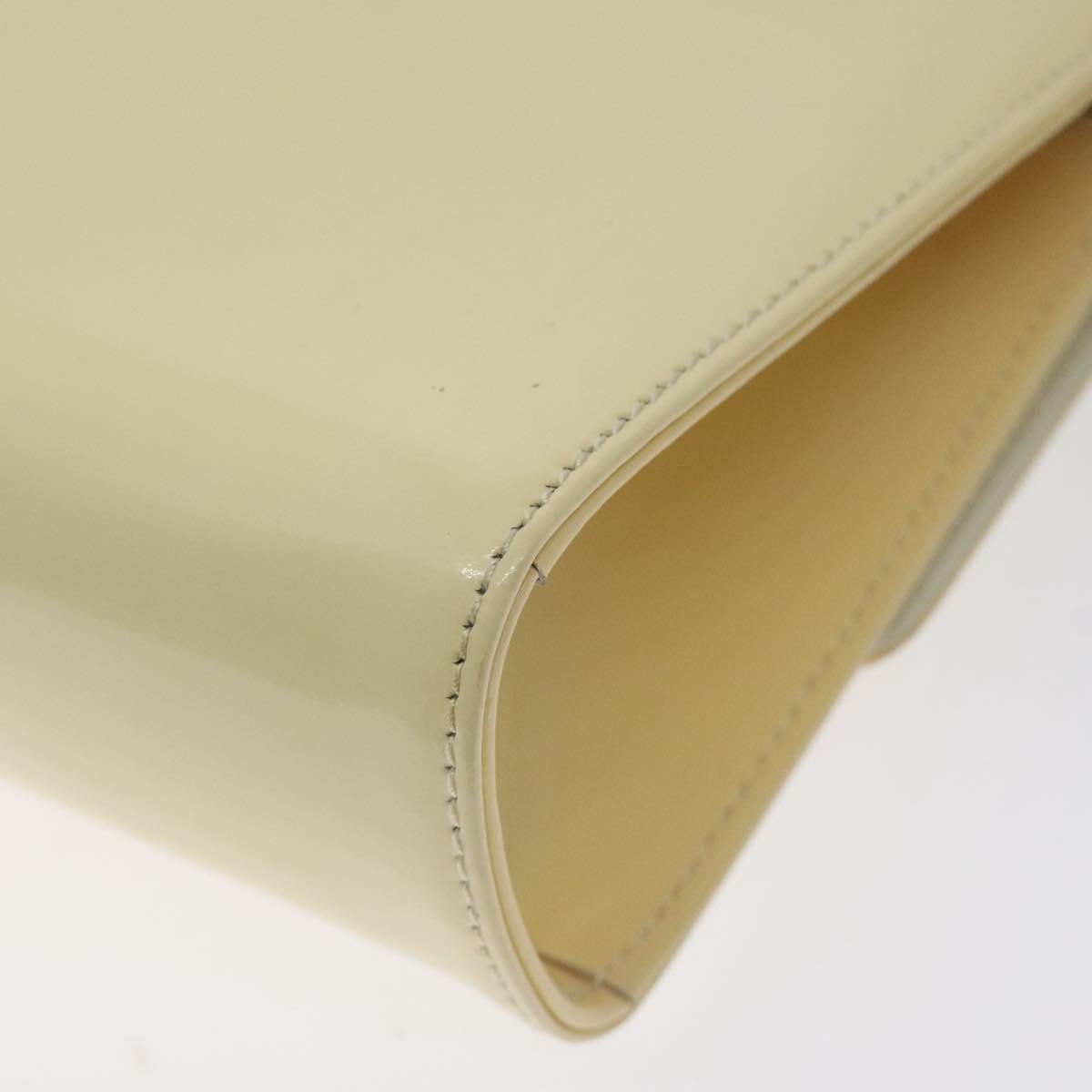 BALLY Chain Shoulder Bag Patent Leather Yellow Gold Auth ti3256