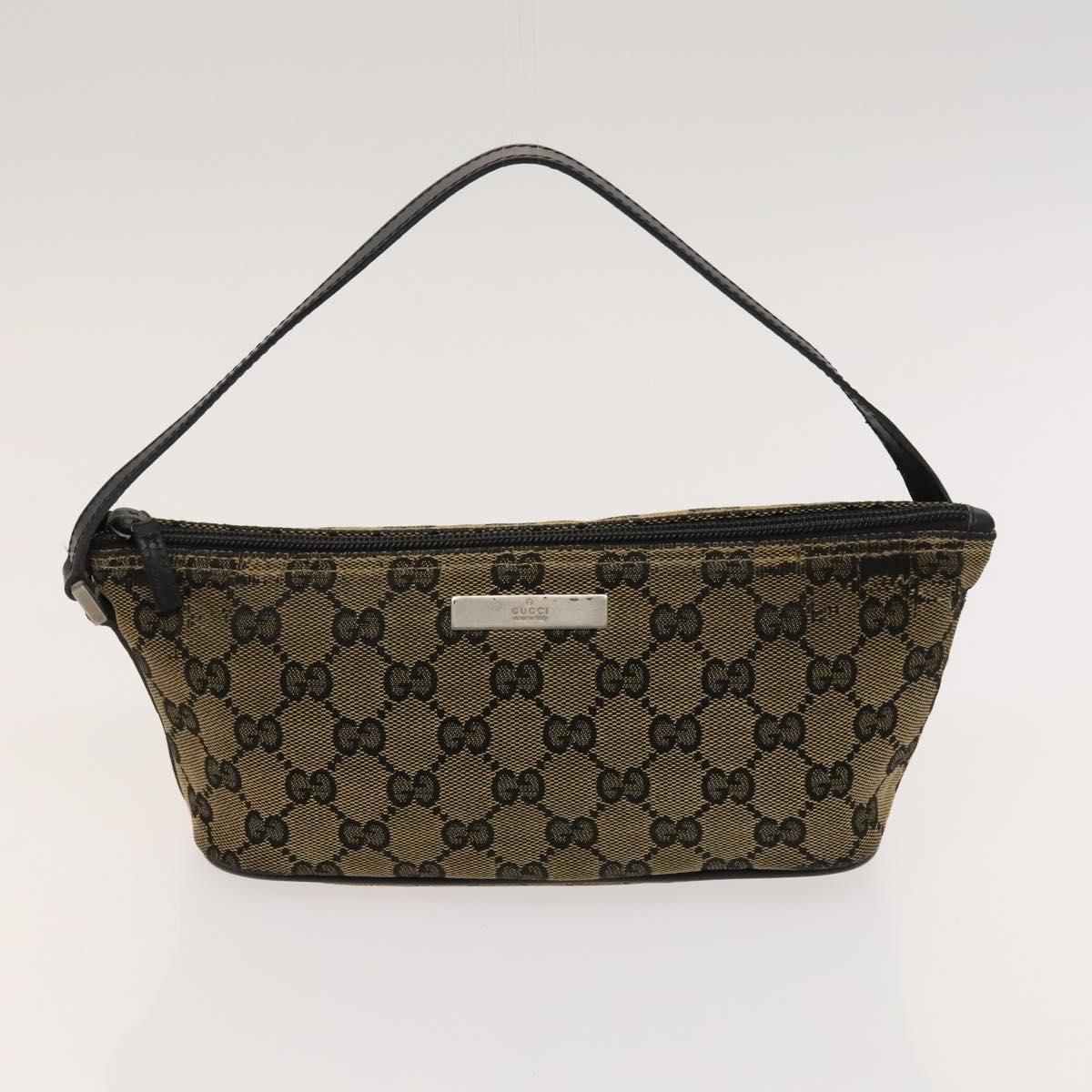 GUCCI GG Canvas Shoulder Bag 3Set Beige Navy Brown Auth ti3267
