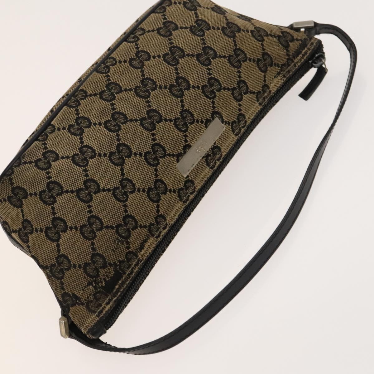 GUCCI GG Canvas Shoulder Bag 3Set Beige Navy Brown Auth ti3267
