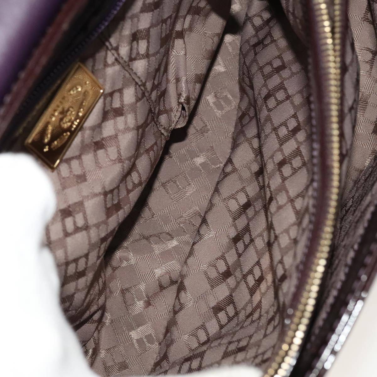 BALLY Fendi Hand Bag PVC Enamel 3Set Black Brown Auth ti3268