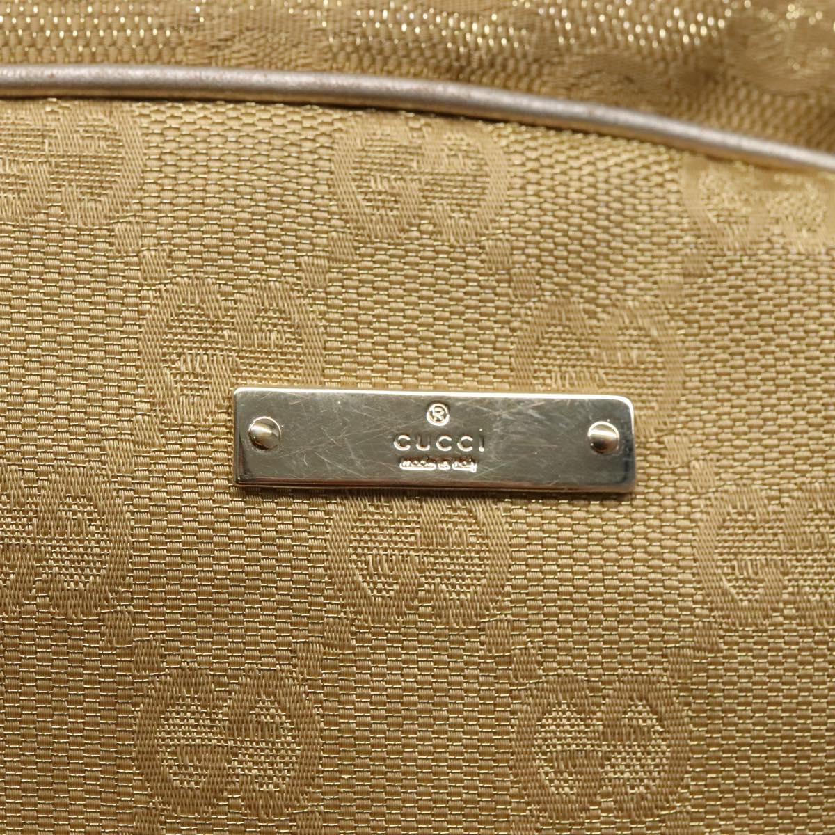 GUCCI GG Canvas Hand Bag Gold Tone 002 1115 Auth ti3284