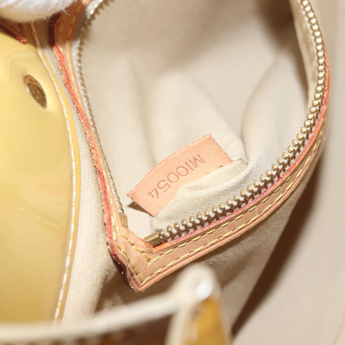 LOUIS VUITTON Monogram Vernis Reade PM Hand Bag Beige M91334 LV Auth ti3294