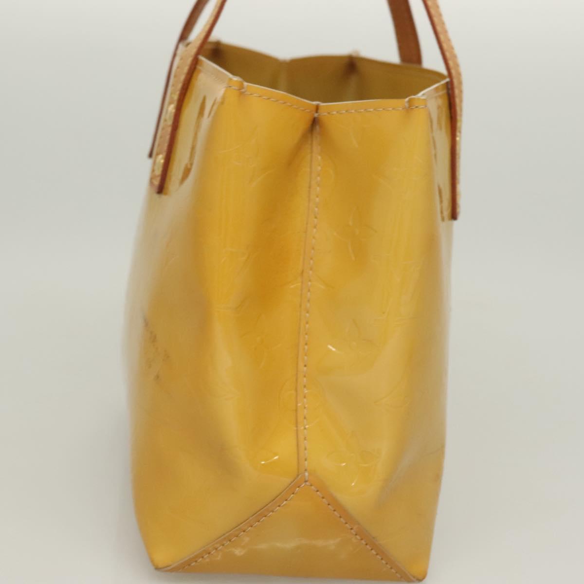 LOUIS VUITTON Monogram Vernis Reade PM Hand Bag Beige M91334 LV Auth ti3294