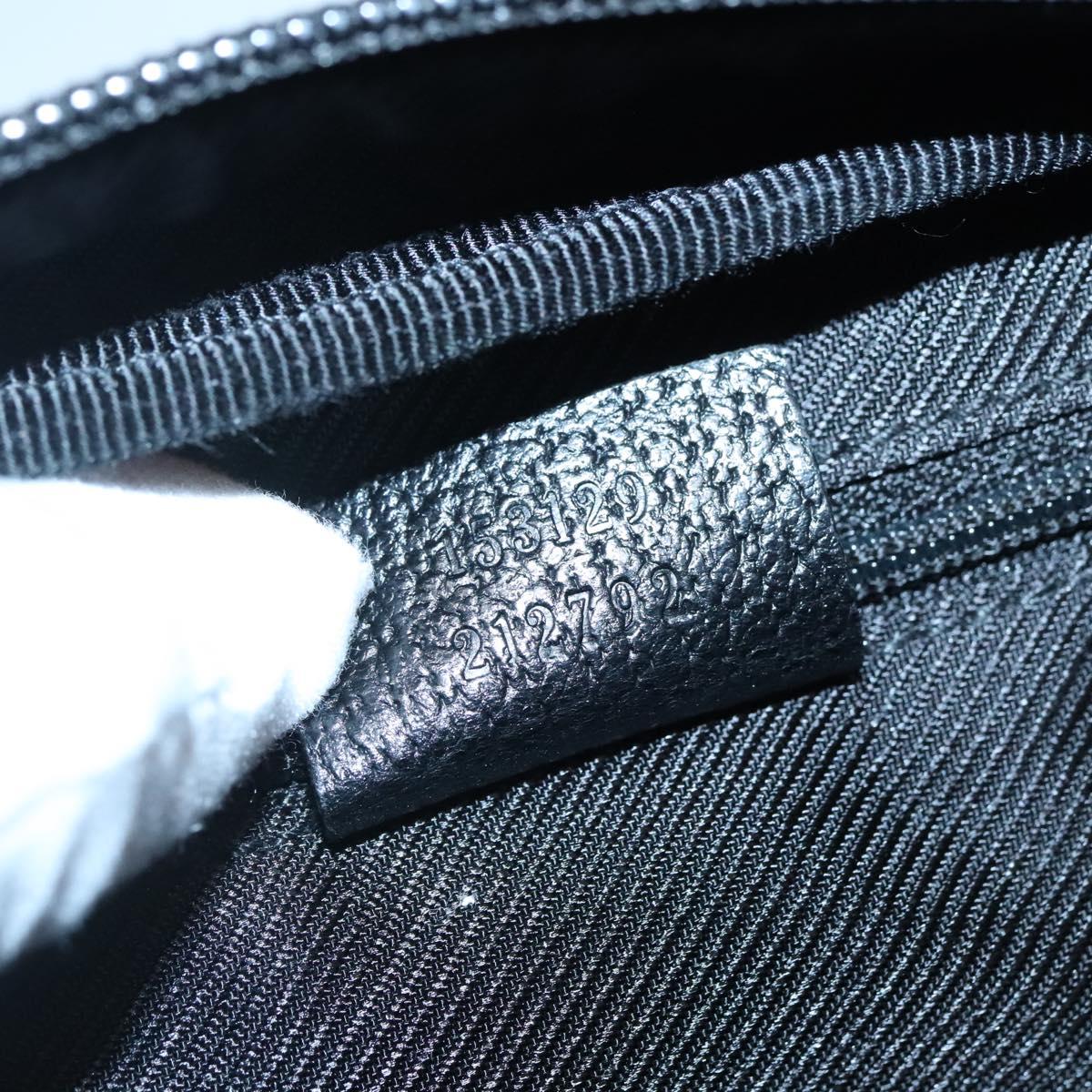 GUCCI GG Canvas Pouch Black 153129 Auth ti3305