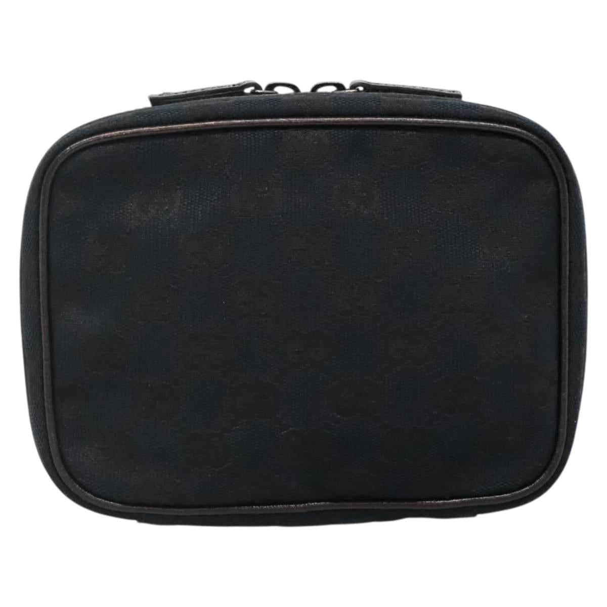 GUCCI GG Canvas Pouch Black 153129 Auth ti3305