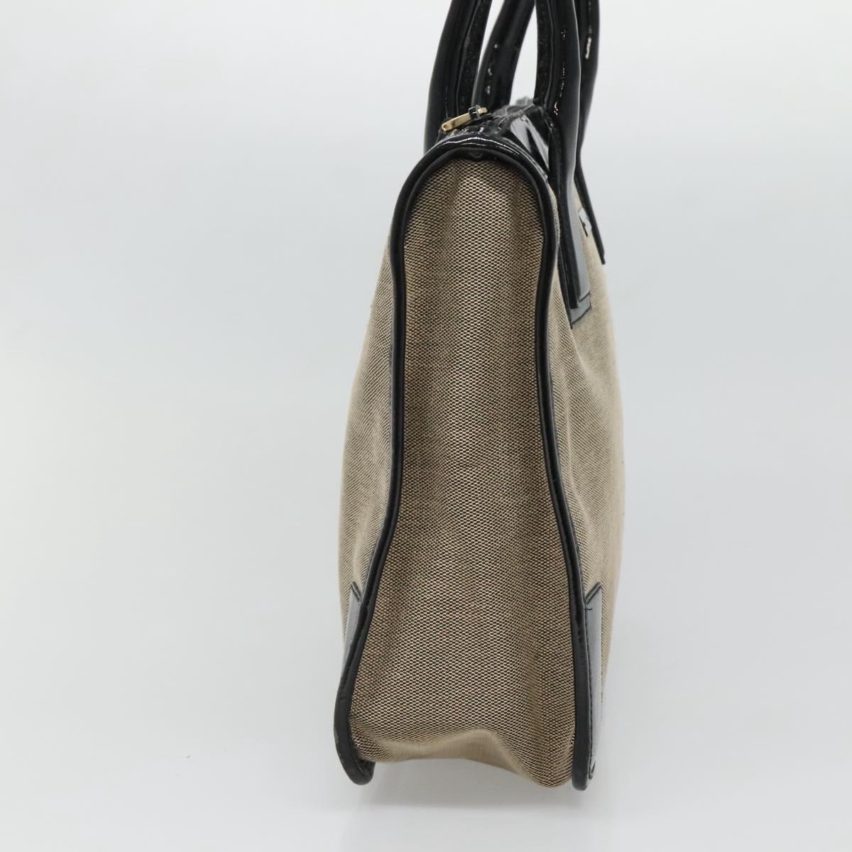 GUCCI Hand Bag Canvas Beige Gold 000 0855 Auth ti3315