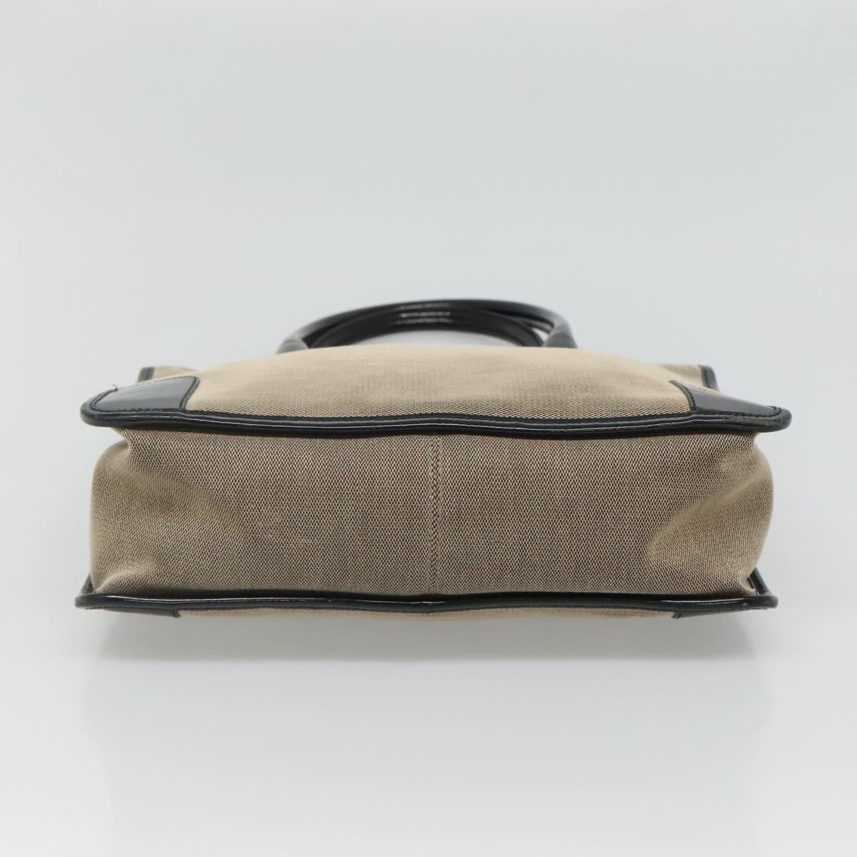 GUCCI Hand Bag Canvas Beige Gold 000 0855 Auth ti3315