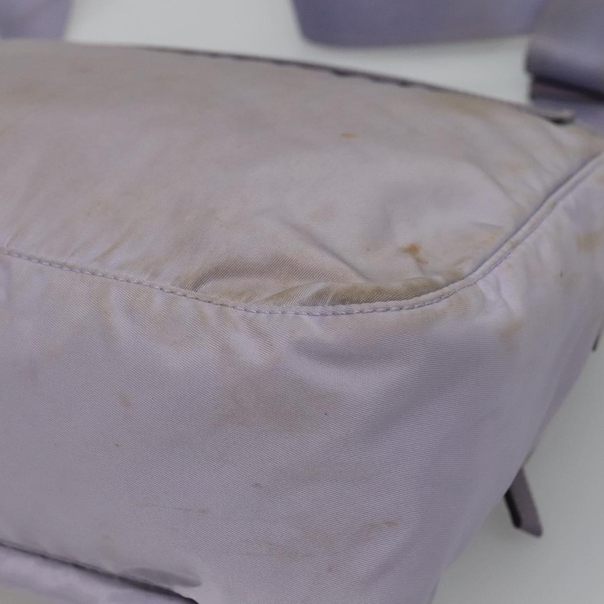 PRADA Shoulder Bag Nylon Purple Silver Auth ti3319