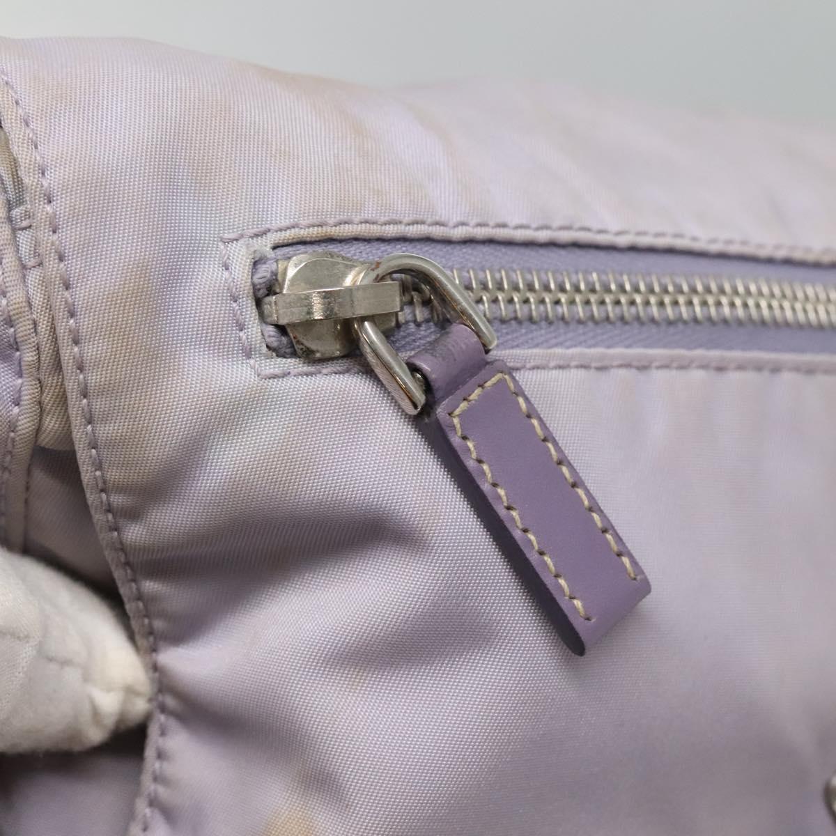 PRADA Shoulder Bag Nylon Purple Silver Auth ti3319