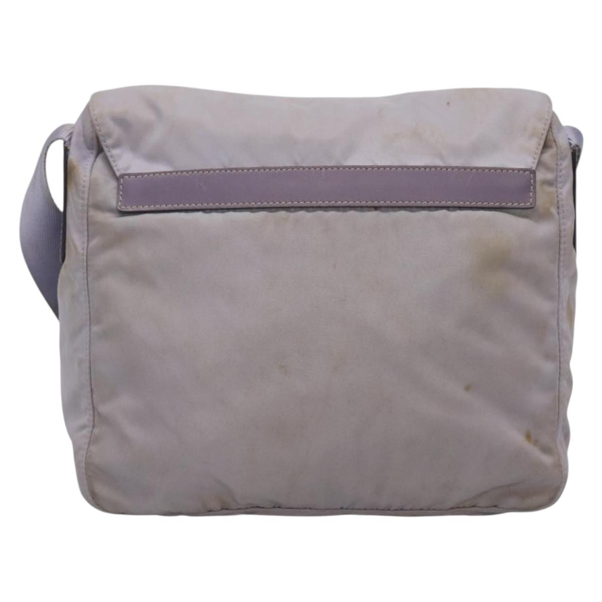 PRADA Shoulder Bag Nylon Purple Silver Auth ti3319