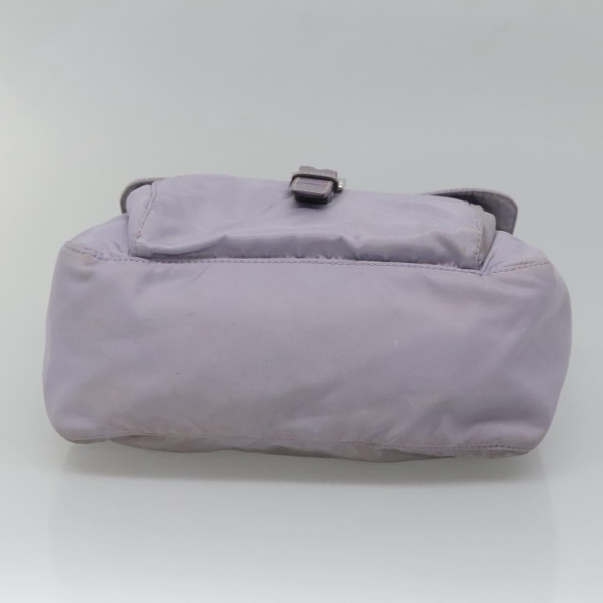 PRADA Shoulder Bag Nylon Purple Silver Auth ti3319