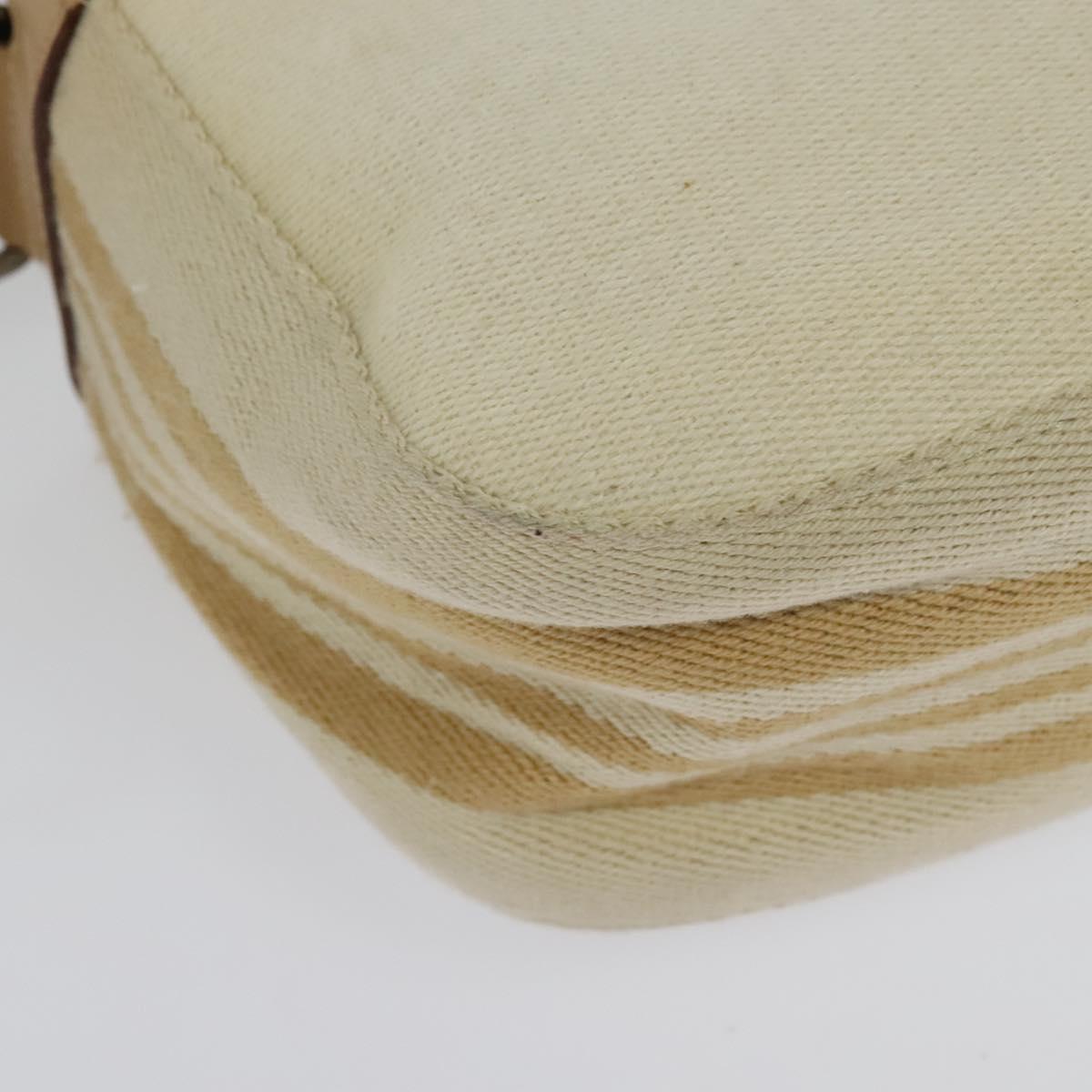 BURBERRY Blue Label Shoulder Bag Canvas Beige Gold Auth ti3360