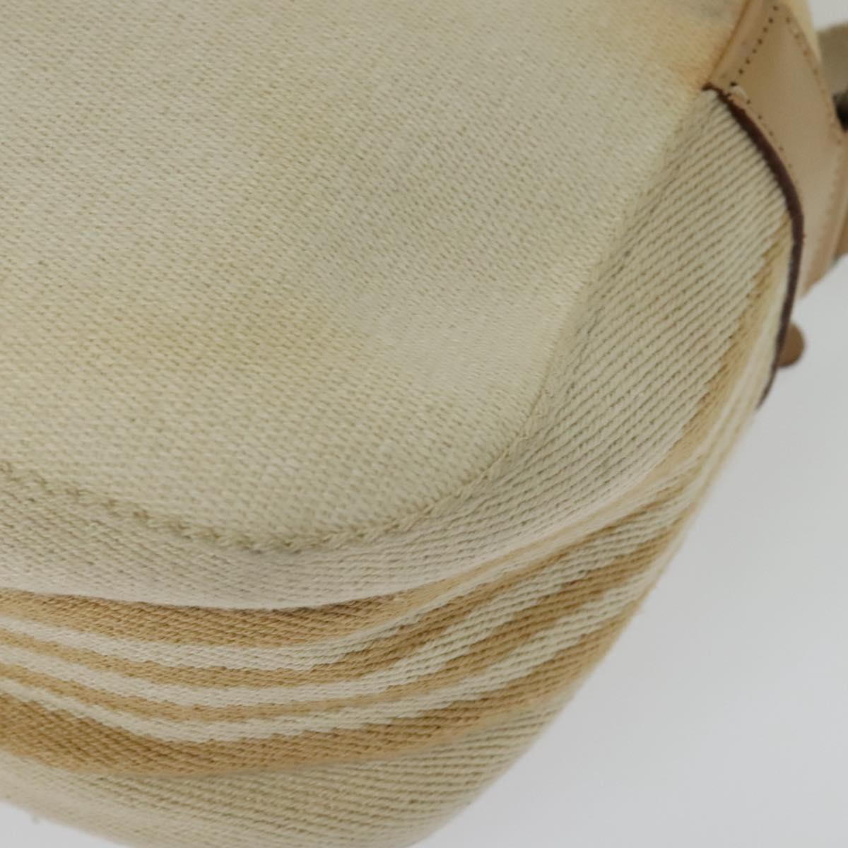 BURBERRY Blue Label Shoulder Bag Canvas Beige Gold Auth ti3360