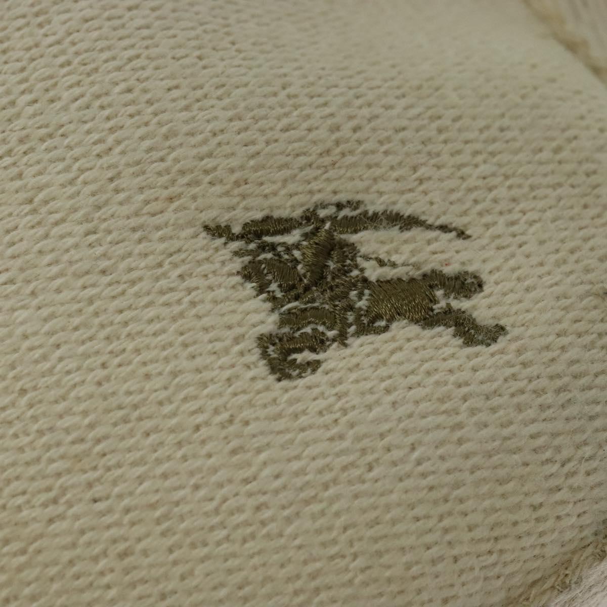 BURBERRY Blue Label Shoulder Bag Canvas Beige Gold Auth ti3360