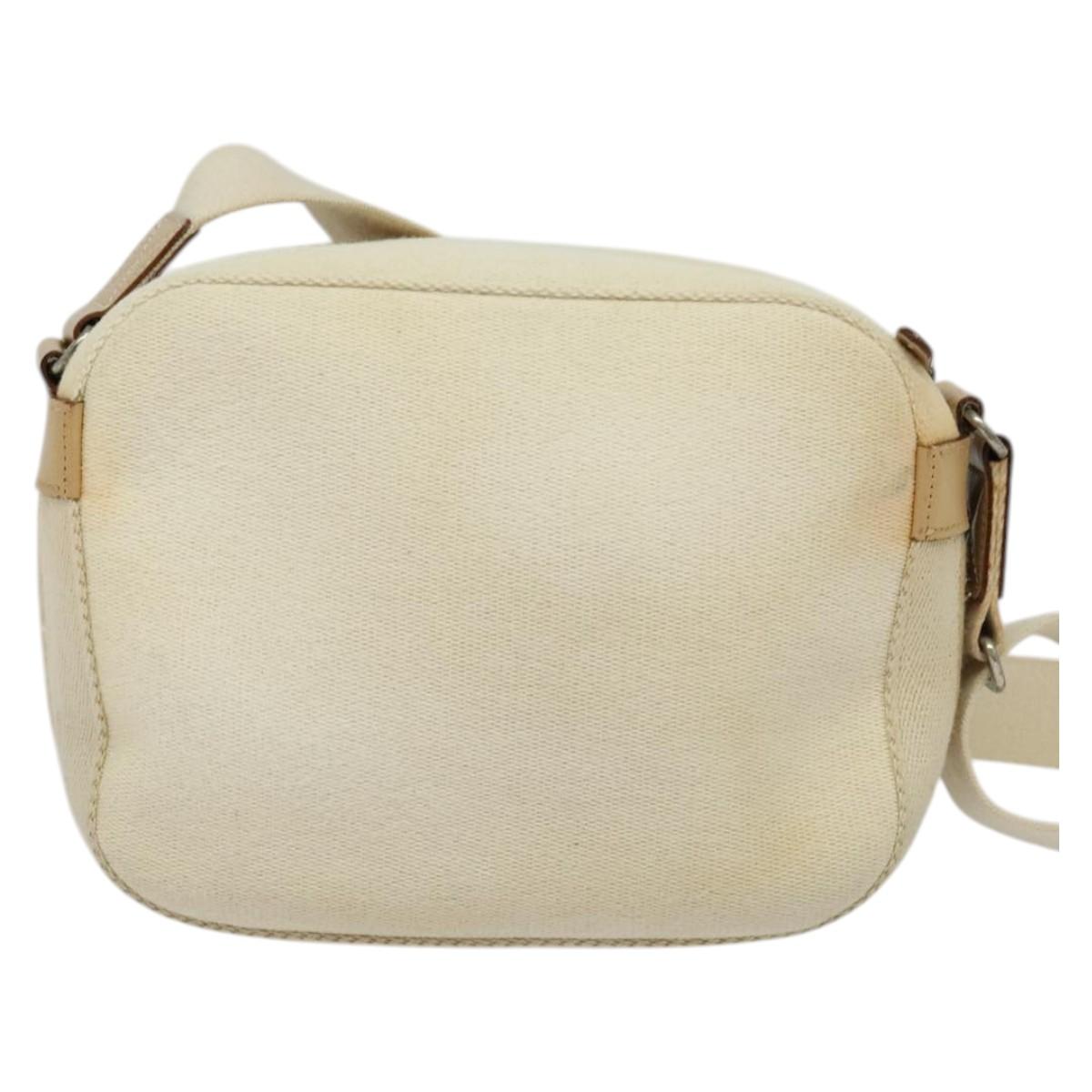 BURBERRY Blue Label Shoulder Bag Canvas Beige Gold Auth ti3360