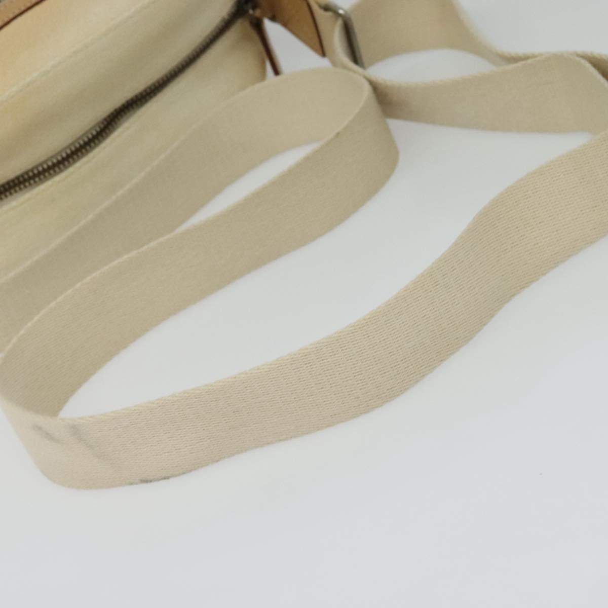 BURBERRY Blue Label Shoulder Bag Canvas Beige Gold Auth ti3360