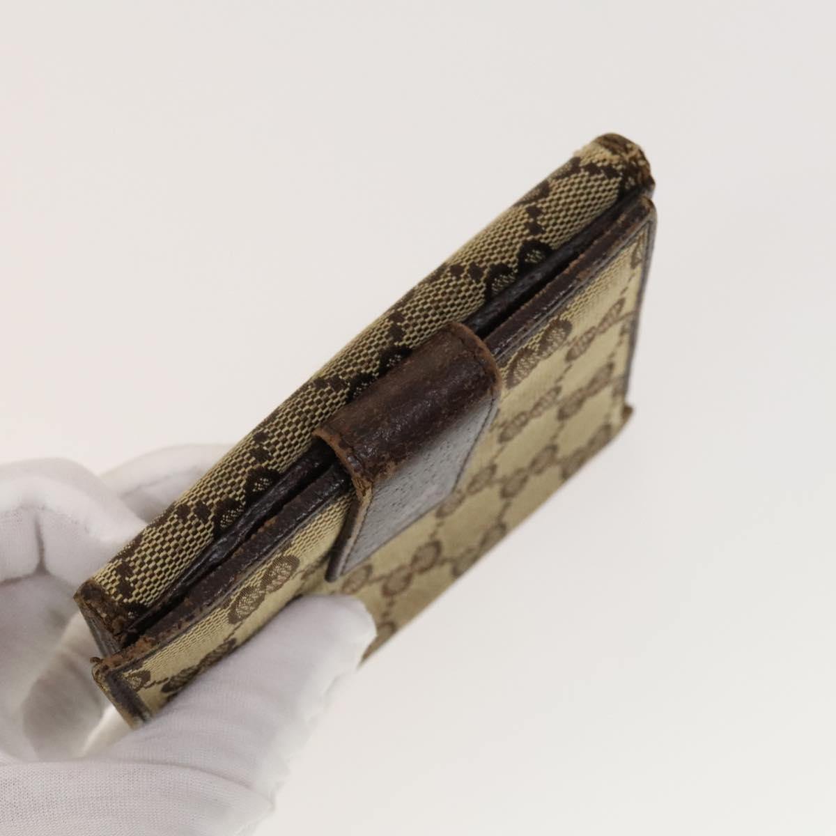 GUCCI GG Canvas GG Supreme Wallet Leather PVC 4Set Beige Pink Auth ti3368