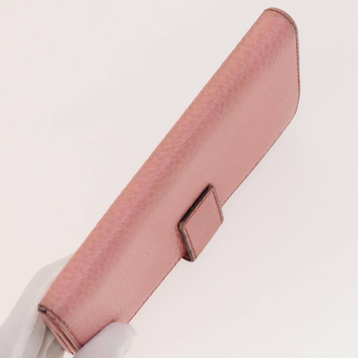 GUCCI GG Canvas GG Supreme Wallet Leather PVC 4Set Beige Pink Auth ti3368