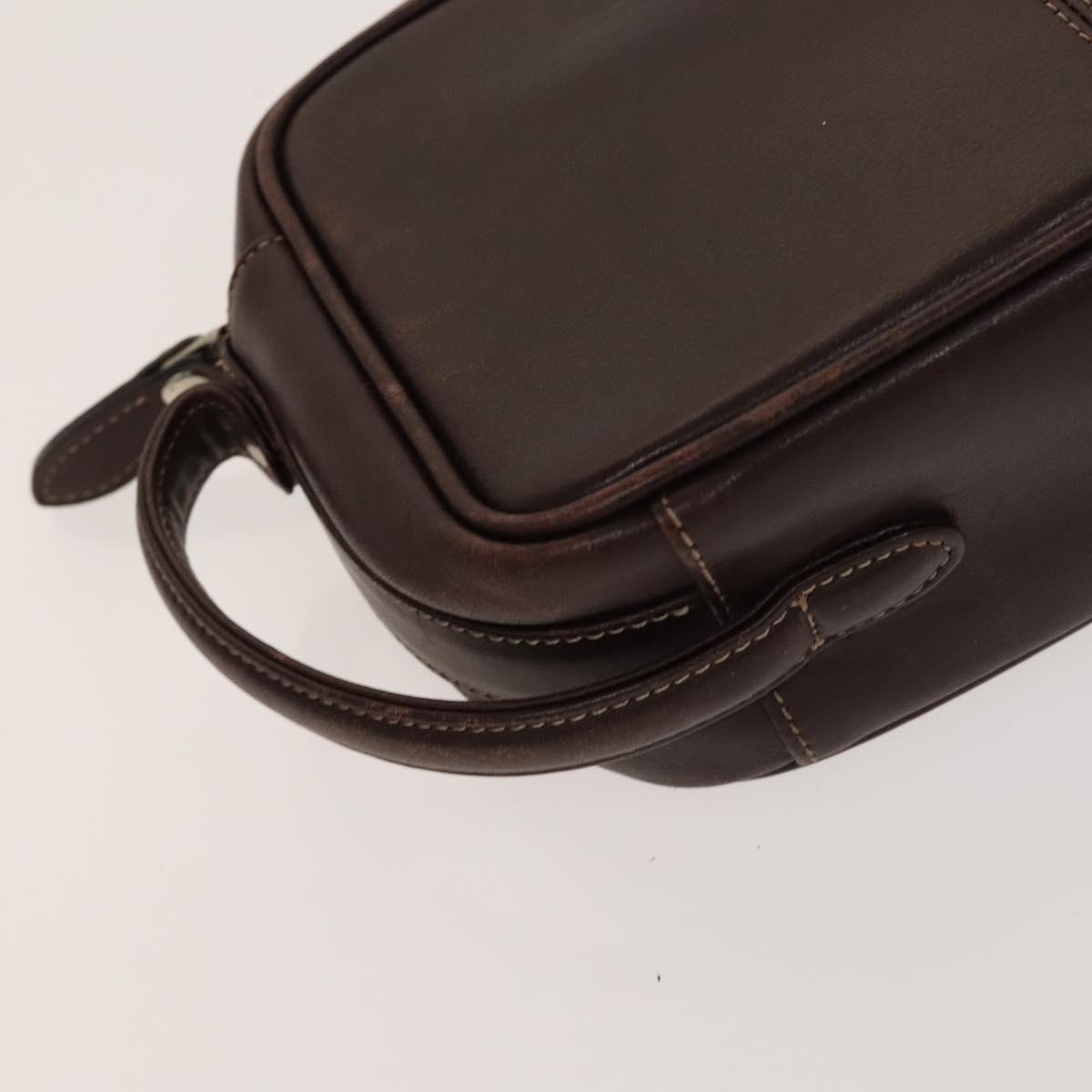 BURBERRY Clutch Bag Leather 2Set Brown Auth ti3373