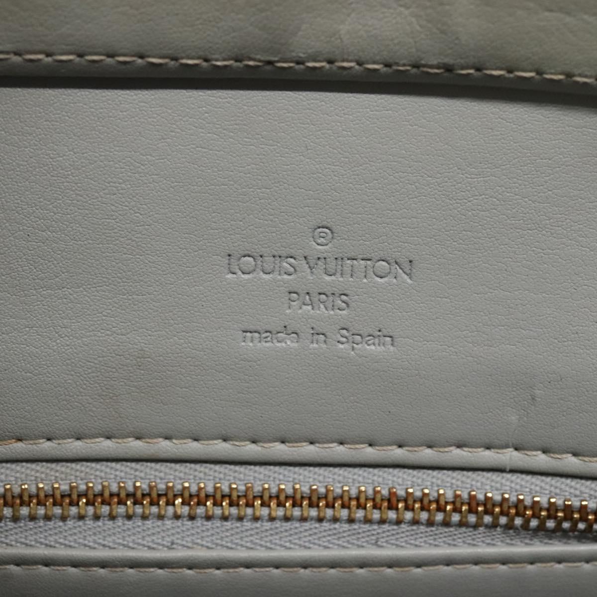 LOUIS VUITTON Monogram Vernis Houston Hand Bag Gris M91053 LV Auth ti3376