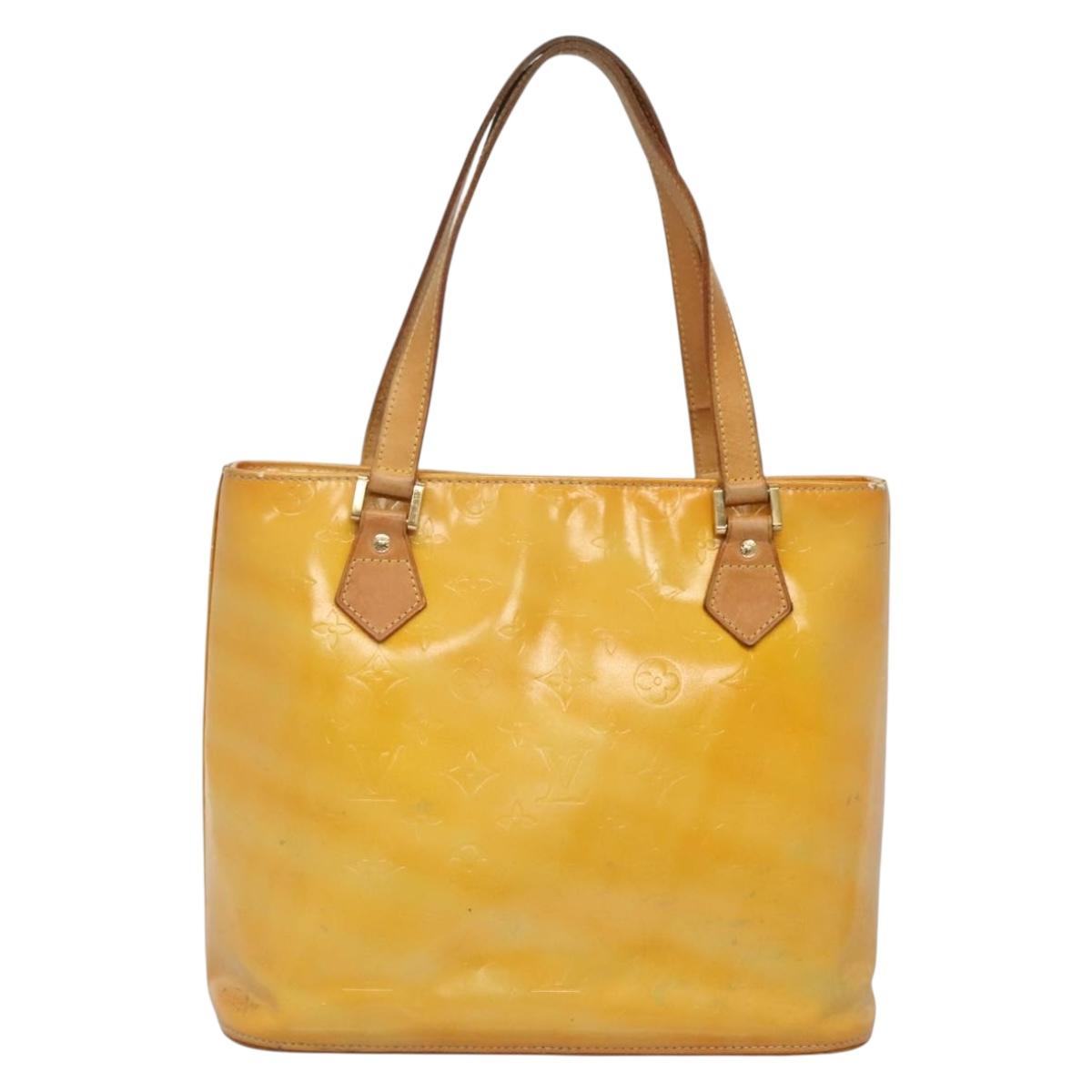 LOUIS VUITTON Monogram Vernis Houston Hand Bag Gris M91053 LV Auth ti3376